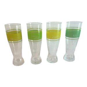 Vintage Irish Blessings Pilsner Beer Glass Set Of 4, 9" Tall With Quotes